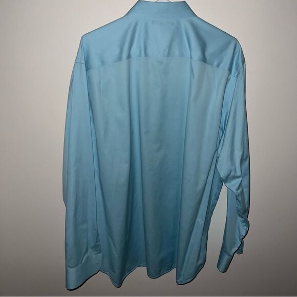 Banana Republic Classic Fit Non-Iron Turquoise Dress Shirt (Neck: 17-17.… - Picture 9 of 10